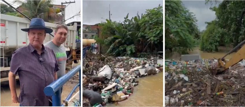 Euclério Sampaio percorre bairros de Cariacica para minimizar estragos das fortes chuvas