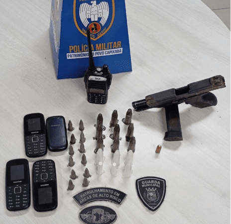Guarda Municipal de Cariacica apreende pistola ponto 40 com suposto chefe do tráfico de drogas do bairro São Francisco