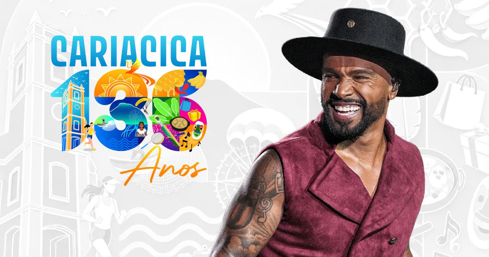 Alexandre Pires é a atração desta sexta-feira na festa dos 136 anos de Cariacica