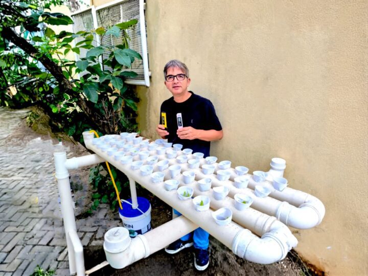 Escola de Padre Gabriel implanta horta hidropônica para inovar o ensino de Química