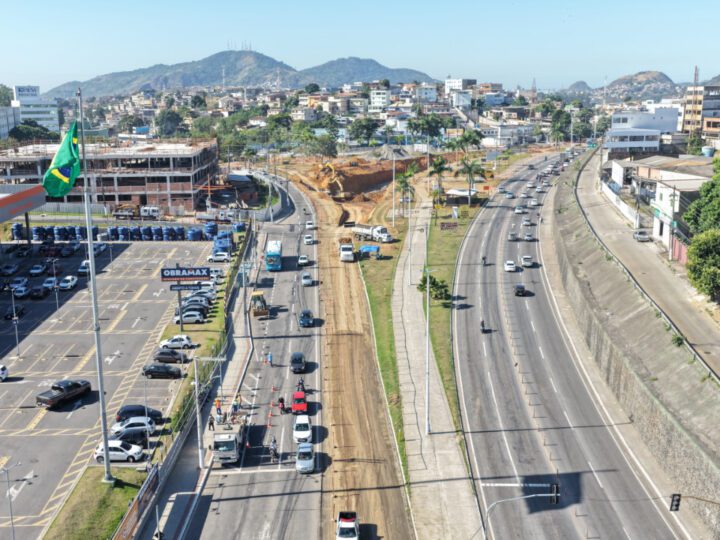 Avanço das obras do viaduto altera trânsito no sentido Campo Grande