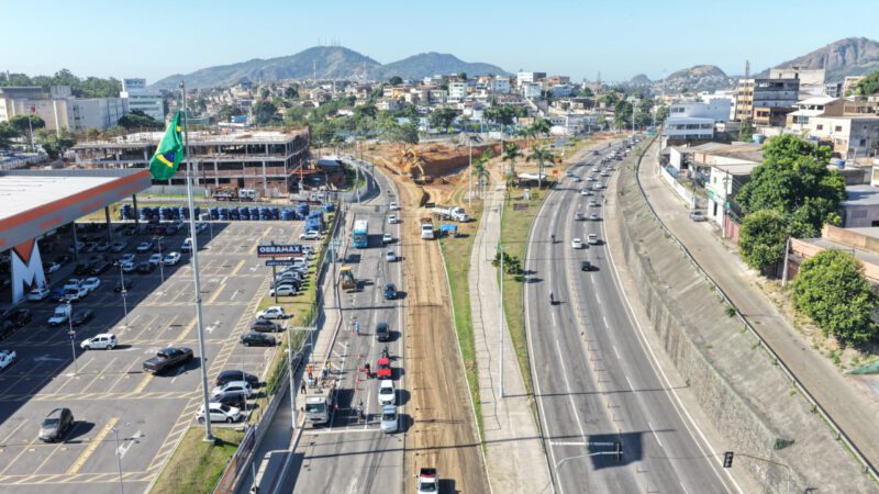 Avanço das obras do viaduto altera trânsito no sentido Campo Grande