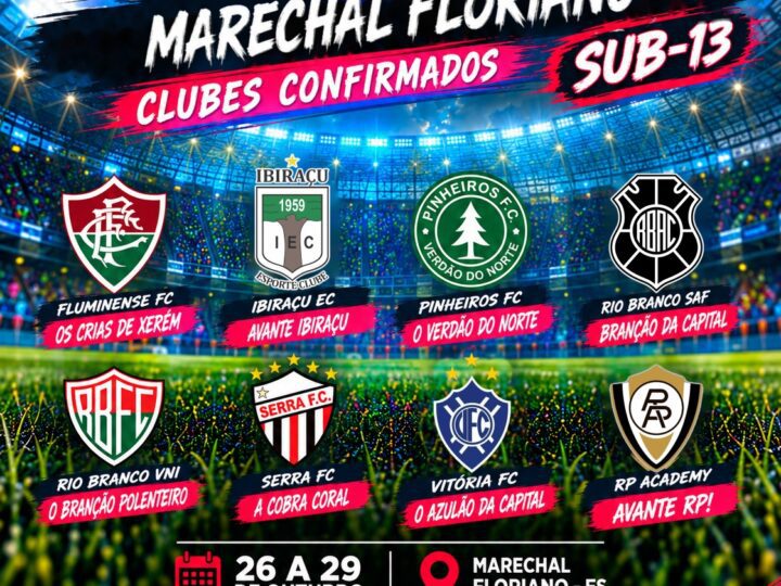 Marechal Floriano recebe a 20ª edição da ESCUP com oito equipes na categoria Sub-13