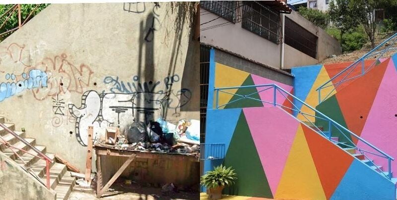 Novas cores para escadaria do Bairro Santo André em Cariacica