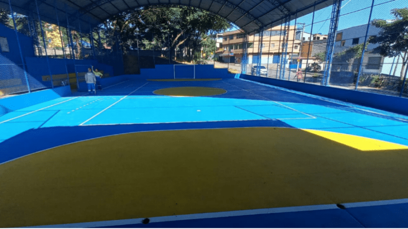 Secretaria de Obras revitaliza espaços esportivos em Santo André