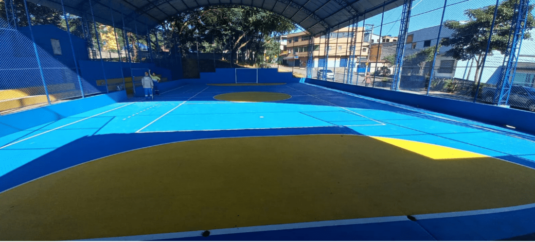 Secretaria de Obras revitaliza espaços esportivos em Santo André