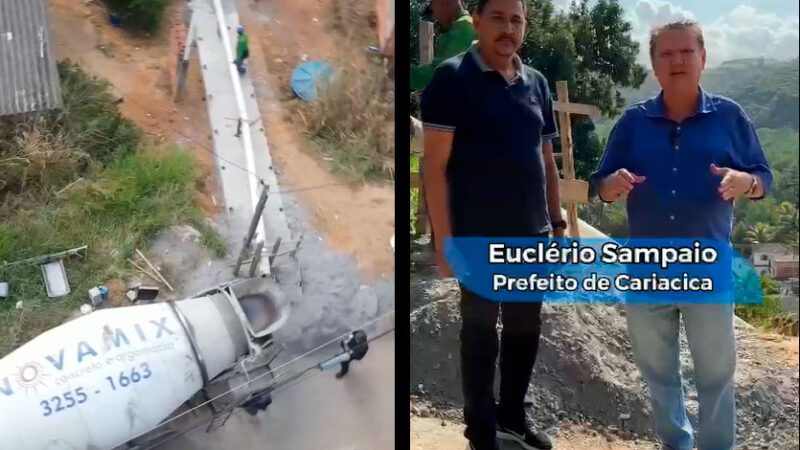 Prefeito Euclério Sampaio acompanha de perto as obras da Escadaria Juraci em Flechal, promovendo a mobilidade urbana da comunidade