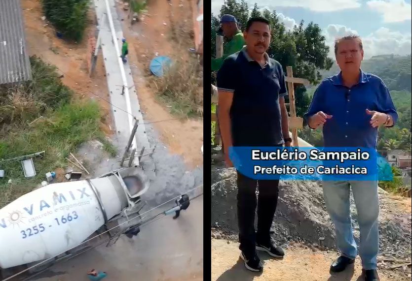 Prefeito Euclério Sampaio acompanha de perto as obras da Escadaria Juraci em Flechal, promovendo a mobilidade urbana da comunidade