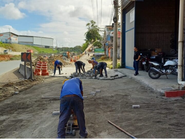 Obras de pavimentação da Rua Anchieta entram na fase final em Cariacica