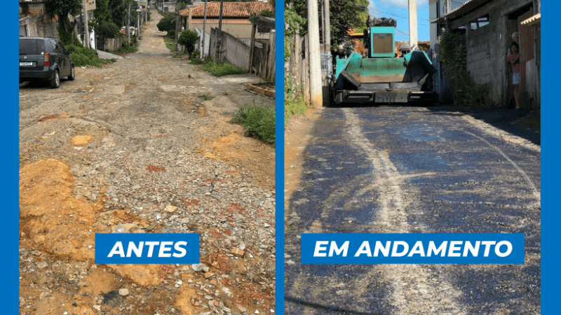 Prefeitura inicia pavimentação da Rua Copacabana, em Vista Dourada