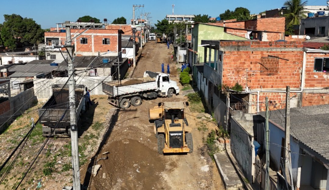 Secretaria de Serviços inicia pavimentação da Rua 64, em Nova Rosa da Penha