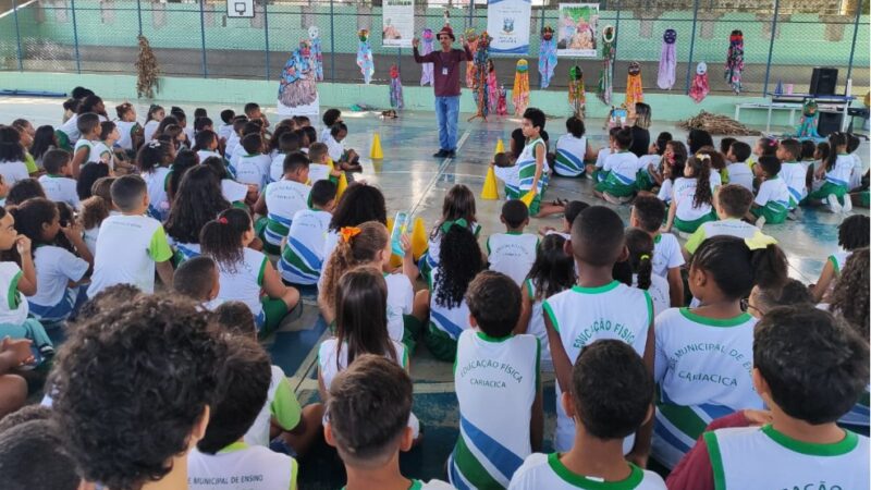 João Bananeira nas Escolas: alunos conhecem cultura de Cariacica