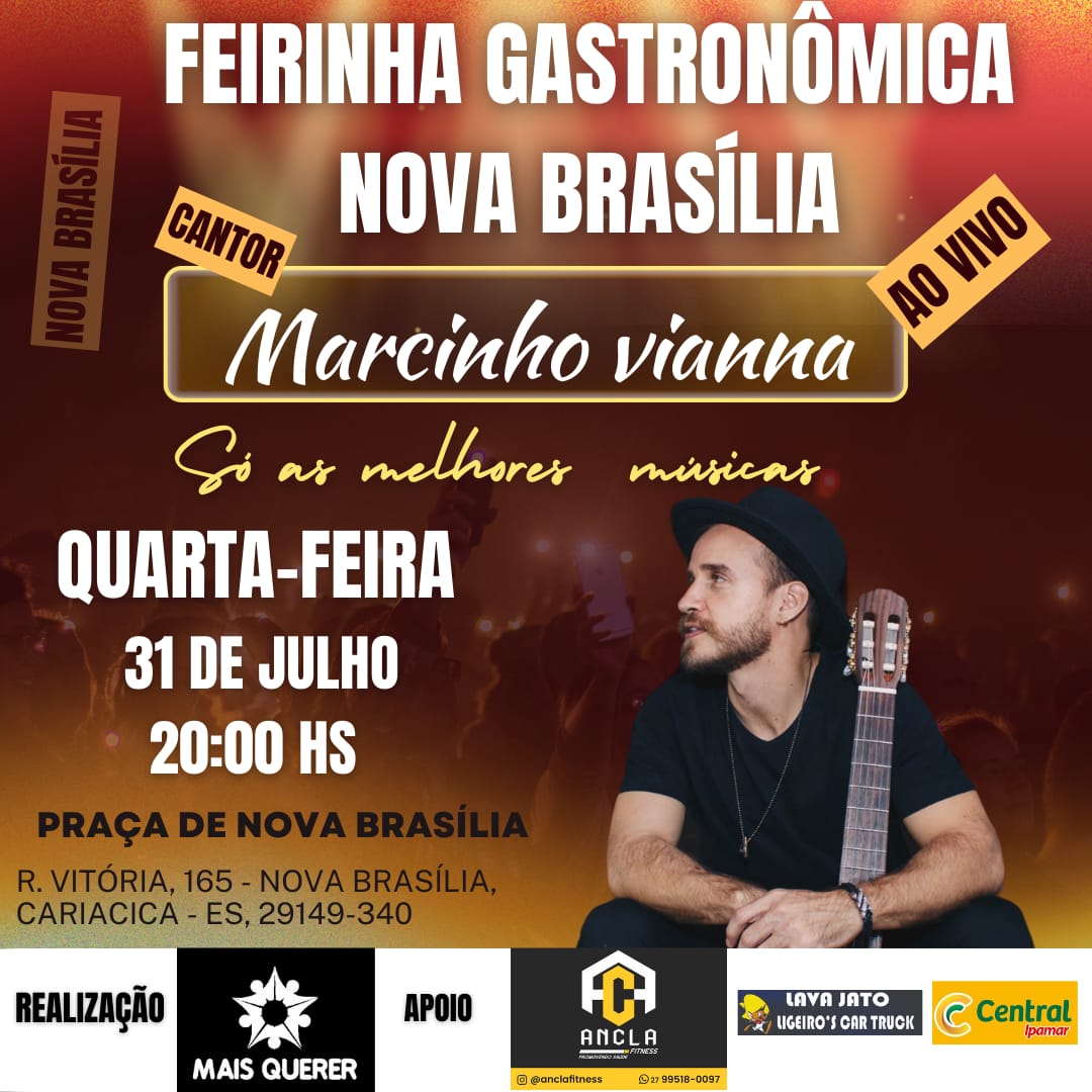 Feirinha Gastronômica de Nova Brasília em Cariacica: Uma Noite de Sabores e Música Ao Vivo